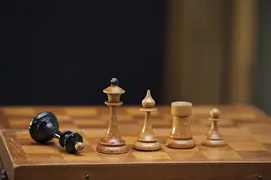Board Game Strategy Prints: The figures placed on the board