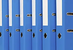 Deserted Office Space Design Prints: File folders with documents and papers
