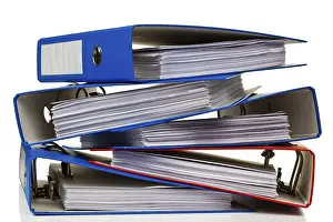 European Contract Files Prints: File folders with documents and papers