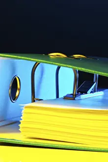 European Contract Files Prints: File folders with documents and papers