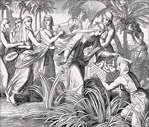 Julius Schnorr Von Carolsfeld Prints: The Finding of Moses, Old Testament