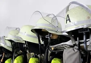 Fire Department Equipment Prints: Fire helmets