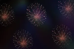 Colorful Motion Blur Prints: Fireworks in the night sky, pattern, wallpaper
