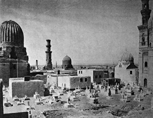 Historic Buildings In Egypt Prints: One of the first autotype prints