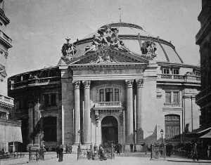 Historical European Images Prints: One of the first autotypes of La Bourse du Commerce