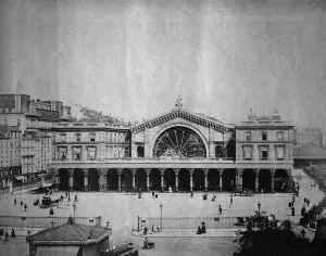 Railway Station Construction Prints: One of the first autotypes of La Garde de l'Est
