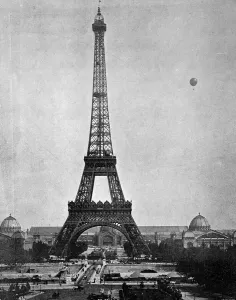 Eiffel Tower Halftone Print, 1880