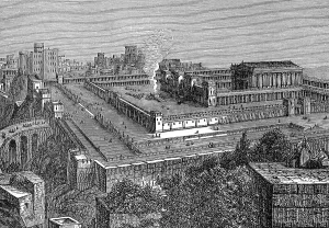 Western Wall Jerusalem Prints: The first temple Beit HaMikdash