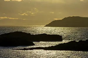 Northern Europe Atmospheric Light Prints: Firth of Forth with little islands at sunset