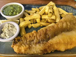 High Calorie Meal Prints: Fish and chips, fried fish in batter