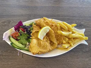 Fish And Chips Prints: Fish and chips, fried fish in batter