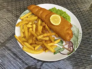 Fish And Chips Prints: Fish and chips, fried fish in batter