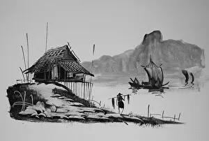 Fisherman With Catch Prints: Fisherman returning with his catch