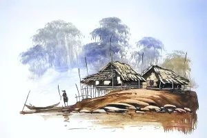 Fisherman With Catch Prints: Fisherman returning with his catch