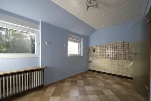 Old Building Renovation Prints: Fitted kitchen in an old building