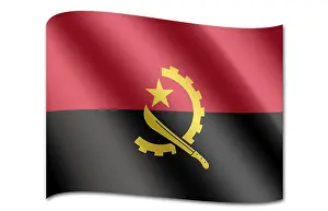 Empty National Ensigns Prints: Flag of Angola