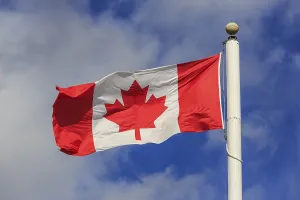 Flag Waving In The Wind Prints: Flag of Canada, Canada