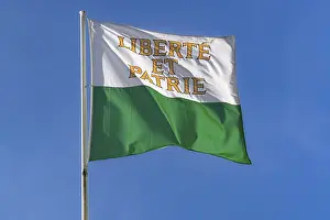 Central European Flags Prints: Flag Canton Vaud
