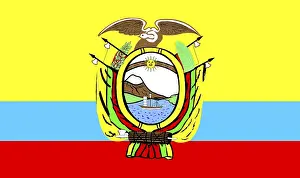 Empty State Flag Design Prints: Flag of Ecuador