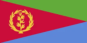 East Africa Flags Prints: Flag of Eritrea, Vector illustration