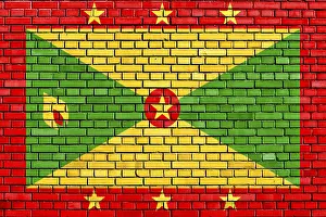 Prints of Flag of Grenada painted on brick wall Related Prints: Flag of Grenada Painted on Brick Wall Print