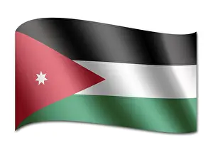 Middle East State Flags Prints: Flag of Jordan