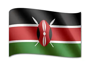 East Africa State Flags Prints: Flag of Kenya