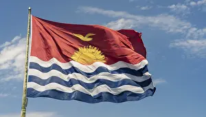Polynesian National Flag Prints: The flag of Kiribati, Polynesia