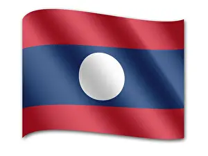 Southeast Asian National Flags Prints: Flag of Laos
