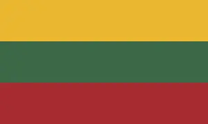 North Eastern Europe Flags Prints: Flag of Lithuania, Vector illustration