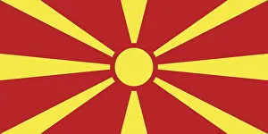 Prints of Flag of Macedonia, North Macedonia, Macedonia, North Macedonia North Macedonia Prints: North Macedonia Flag Print