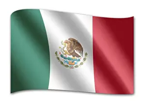 Computer Graphic Flag Prints: Flag of Mexico