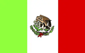 South American Flag Prints: Flag of Mexico