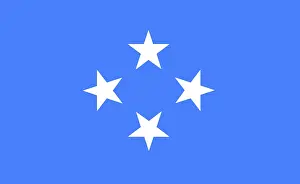 Island State Banner Prints: Flag of Micronesia