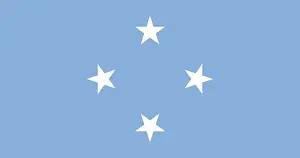 Oceania Island State Flags Prints: Flag of Micronesia, Vector illustration