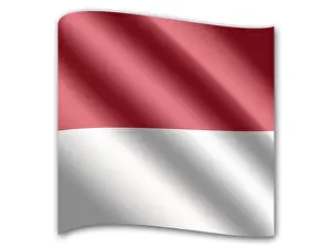 European City State Flags Prints: Flag of Monaco