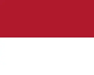 European Flags Illustration Prints: Flag of Monaco, Vector illustration