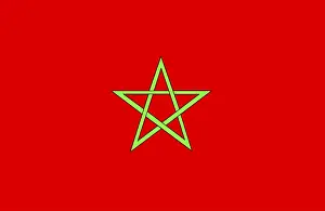 Deserted National Flag Image Prints: Flag of Morocco