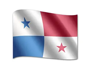 Symbolic Flag Design Prints: Flag of Panama