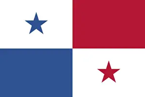 Latin American Flags Prints: Flag of Panama, Vector illustration