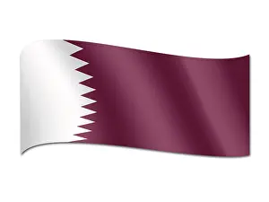 Prints of Flag of Qatar Related Prints: Qatar Flag Print - Official National Emblem
