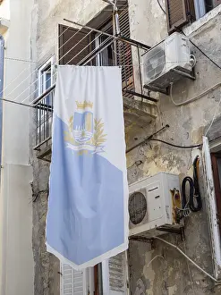 Croatian Coastal Towns Prints: Flag of Rab, old town centre of Rab