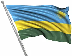 Related Prints: Computer Generated Flag of Rwanda Print