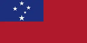 Prints of Flag of Samoa, Vector illustration Samoa Prints: Vector Print of the Flag of Samoa