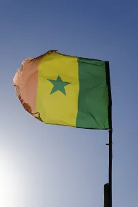 Cloudless Daytime Skies Prints: Flag of Senegal