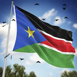 Related Prints: 3D Rendered Print of the Flag of South Sudan