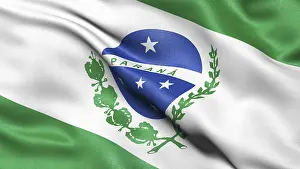 South American Flag Prints: Flag of the state of Parana