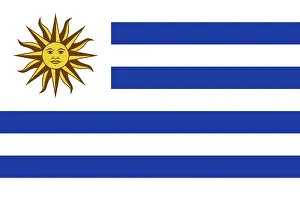 Prints of Flag of Uruguay, Vector illustration Uruguay Prints: Vector Print of the Flag of Uruguay