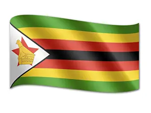 Zimbabwe Flag Prints: Flag of Zimbabwe