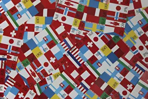 Country Flags Prints: Flags of different countries, background